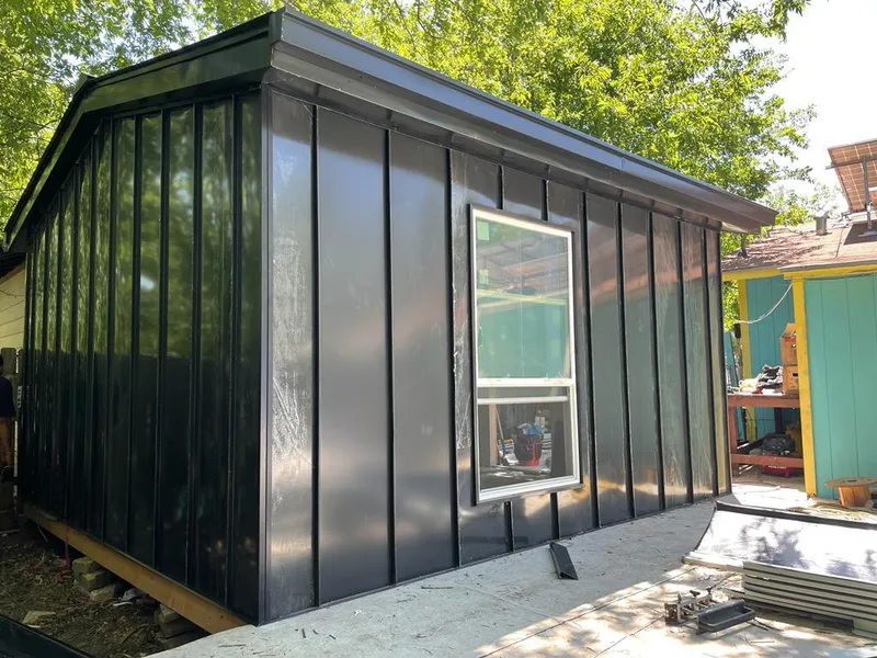 Black standing seam metal wall panels for Metal Roof Installation in Esopus