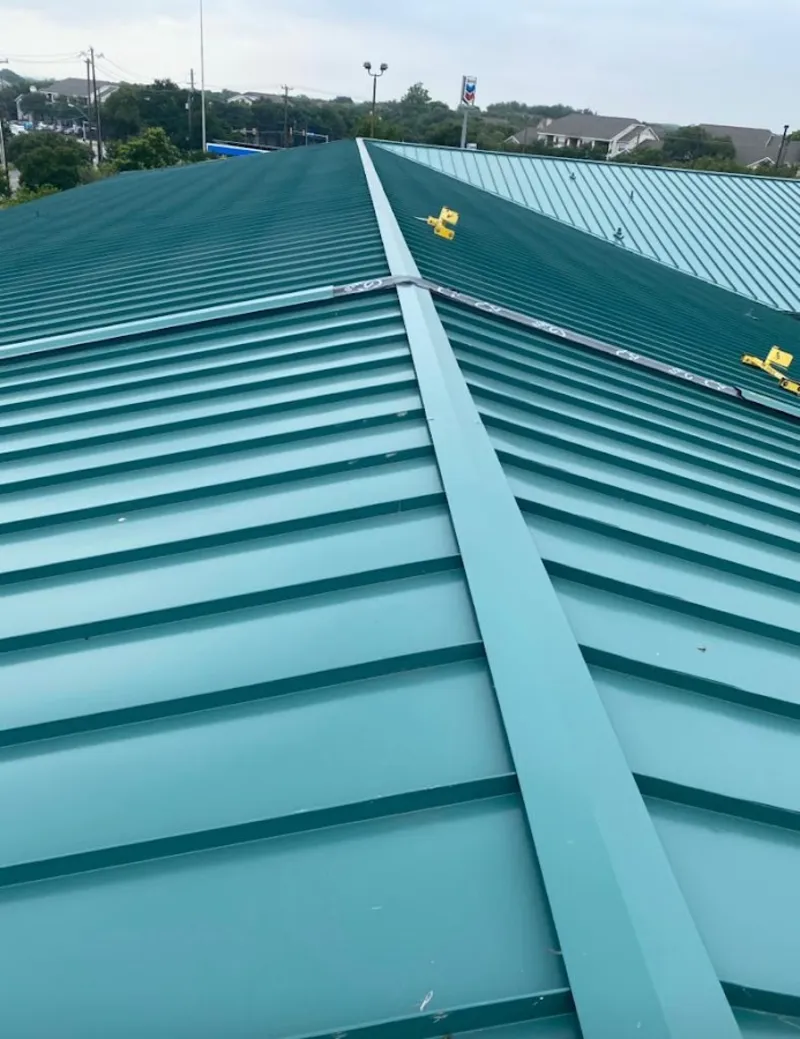 Green commercial metal roof ridge and valley for Metal Roof Repair in Esopus